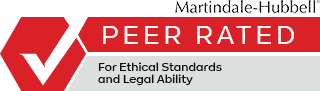 Martindale Hubbell peer rated for ethical standards and legal ability
